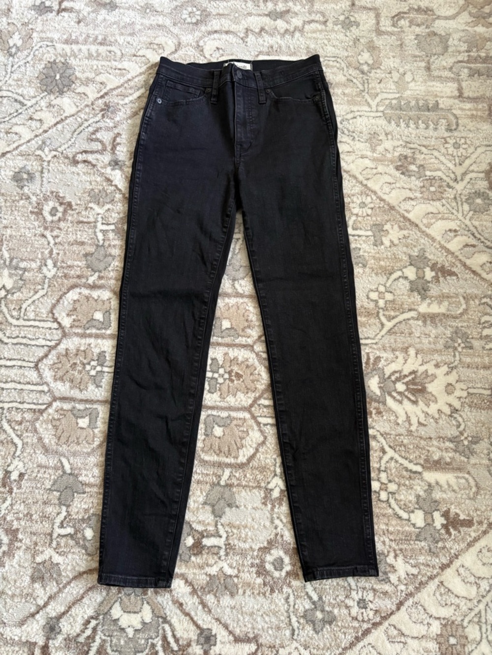 Madewell Black High-Rise Straight Jeans